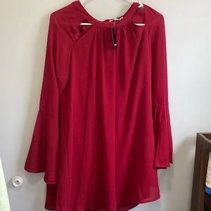 Forever 21 size S Red long sleeve dress